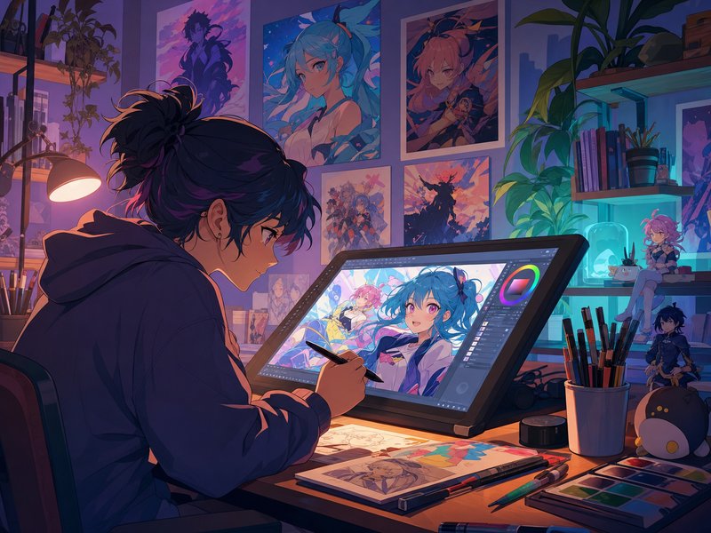 黄色仓库 - 动漫数字艺术创作教程